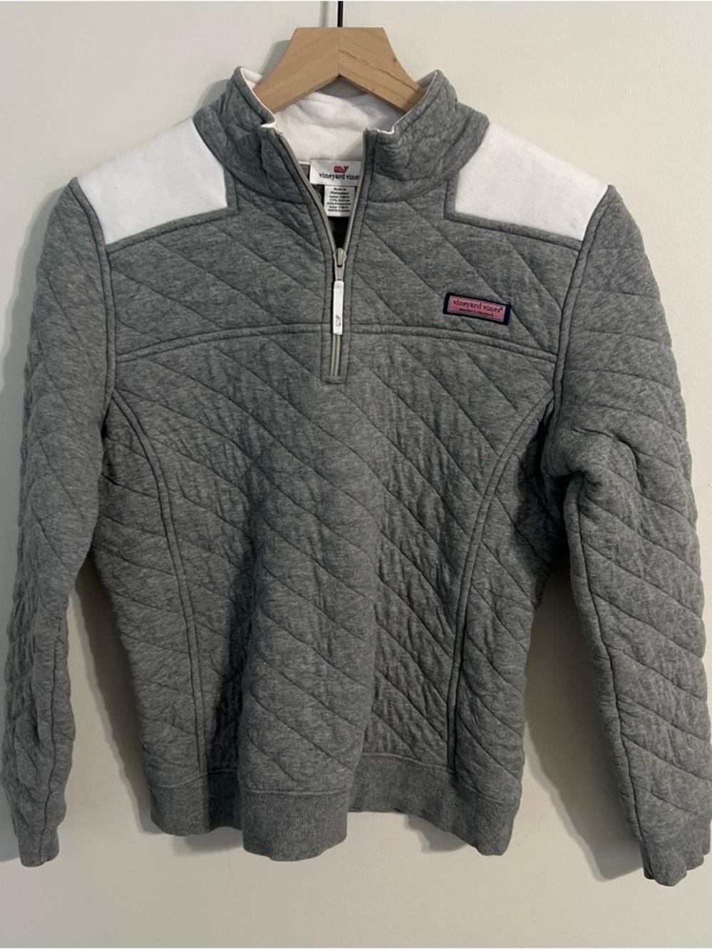 Vineyard Vines Quilted Shep Shirt 1/4 Zip Pullover | Women’s Small